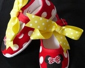 Sale Minnie Mouse Red Mary Jane Shoes-Size 4