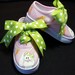 Hand Painted Bunny on Pink Canvas Lace Up Shoes