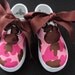 Pink Camouflage Hand Painted Children's Lace Up Shoes