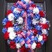 Memorial Day Wreath Patriotic Wreath Spring Wreaths Floral Door 4th of July Decoration