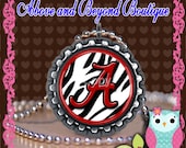 Alabama Bottle Cap Pendant Roll Tide Football Crimson Sports Teams Image 317