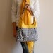 Metro Dots in Grey and Mustard Pleated Purse