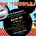PRINTABLE Mickey Mouse Birthday Invitation - 4x6 or 5x7 Digital File