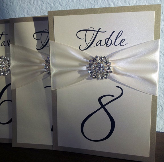 Wedding Table Number Cards