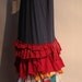 showdiva designs Tattered Tshirt Maxi Dress Asymmetrical Ruffles Galore Hippie Bohemian Chic