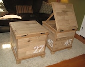 Storage Trunk / Side Table made from reclaimed wood