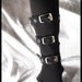 Contorted Angel Arm Warmers - Gothic Unisex Buckled Bondage - Black w/ Silver Metal Buckles - Rivet Head Visual Men Punk Dark Vampire Lolita