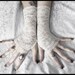 Patience Lace Fingerless Gloves - Off White Pale Ivory Floral - Wedding Gothic Regency Tribal Bellydance Goth Austen Bridal Fetish Gypsy