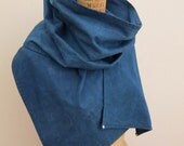 Indigo Dyed Cotton Scarf : Wild Blue
