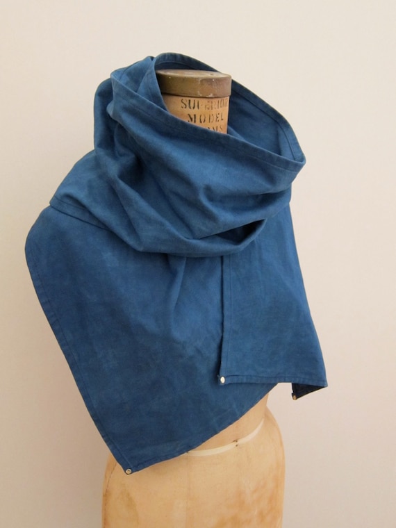 Indigo Dyed Cotton Scarf : Wild Blue