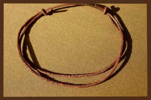 Leather Surfer Necklace 3mm Distressed Cord