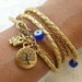 Evil Eye Protection Leather And Chain Bracelet With Tree Of Life And Hamsa