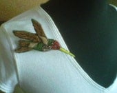 free to hum along -  a wool felt brooch