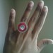 Peppermint Candy - a button ring