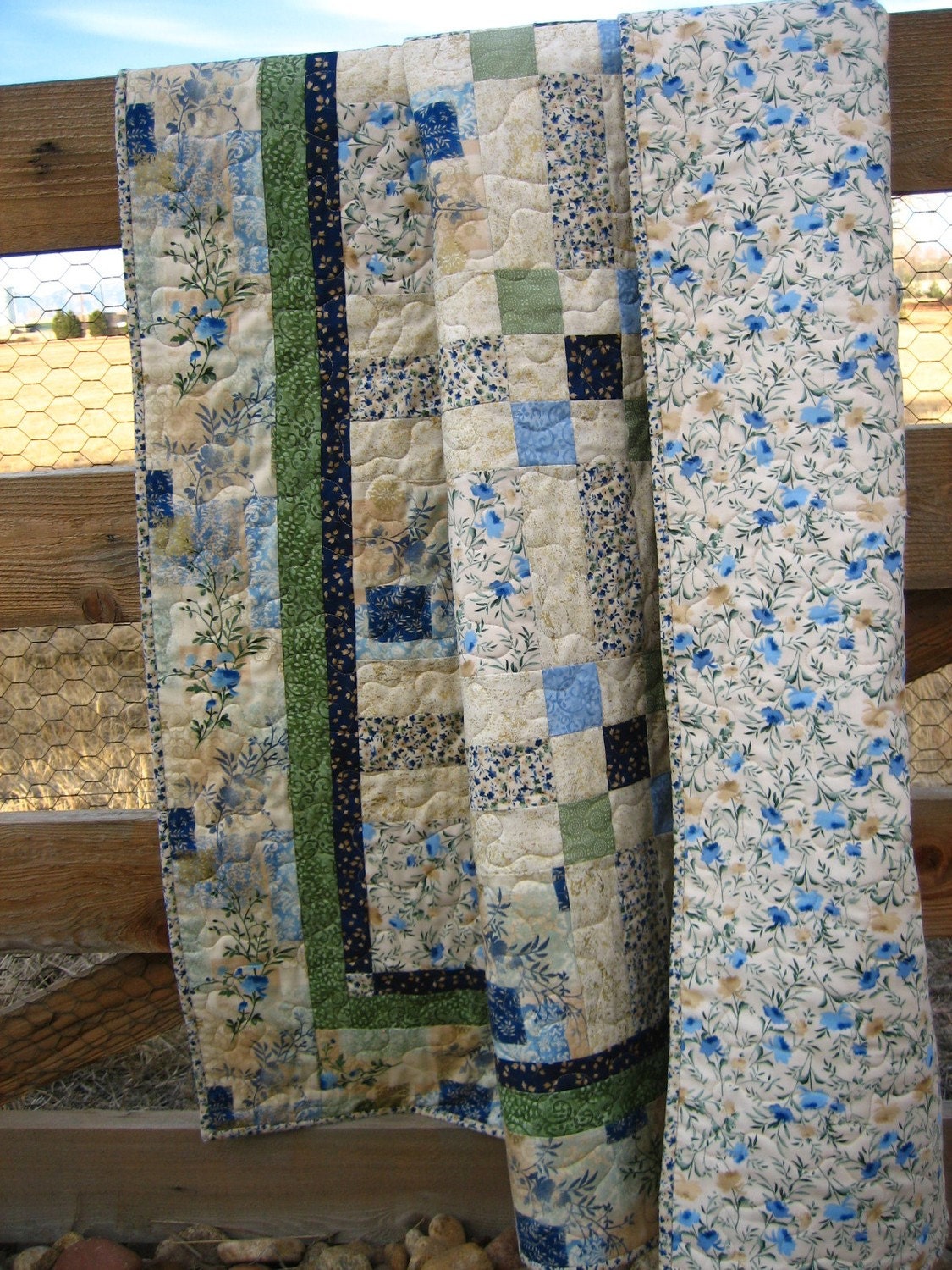 Secret Garden Quilt -- Handmade quilt, Lap quilt, Wall quilt