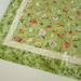 Green Floral Quilted Table Topper