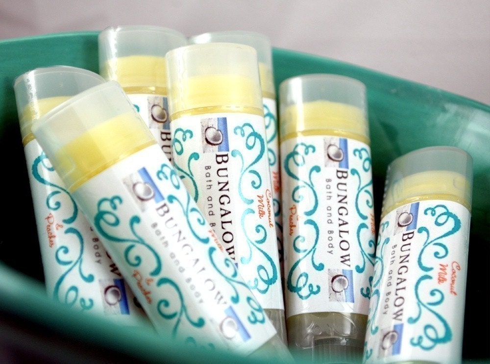 Lip Balm Coconut Milk and Peaches - Handmade Lip Balm