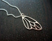 Silver Butterfly Wing Necklace