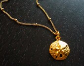 24K Gold Vermeil Sand Dollar Necklace