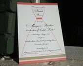 Bridal Shower Invitation in Wedding Dress Design