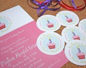 Printable Cupcake Birthday Invitation, Cupcake Toppers and Banner