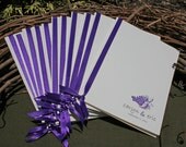 Vineyard Wedding Program in Purple and Cream - Sample