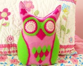 Owl Bag or Plush Pillow: Wet Felted Plushie/Bag Handmade on Etsy 25 % off