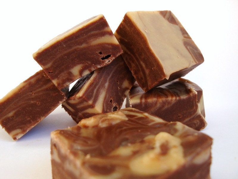 CARAMEL/CHOCOLATE MARBLE Fudge. Approx 3/4 Lb, reduced sugar, no butter/oil, to die for yummy.