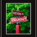 Signs of Love 8x10 Inch Matted Personalized Photograph, You Choose Names for Sign, Unique Valentines Day, Anniversary, Wedding Gift