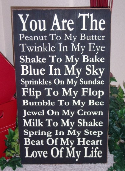 You Are The Peanut To My Butter, Love Of My Life , Typography Wood Sign, Subway Art Sign, Weddings, Wedding Signs