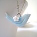 Porcelain Blue Bird Necklace