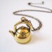 Antique Gold Teapot Necklace