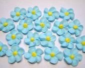 LOT of 100 forget me not royal icing flowers Il_170x135