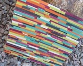 SALE 12x12 Mixed Media Original "Colored Sticks"
