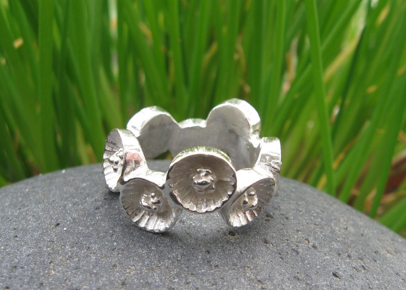 Tennessee Coneflower Full Flower Sterling Silver Ring