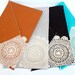 Doily Clutch purse. Envelope style, in Nutmeg.
