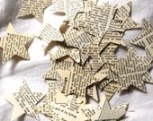 Vintage Paper Star Confetti - 50 pieces