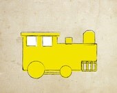 8x10 Train Nursery Print // Pick Your Color