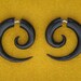 Fake Gauges - Salvaged Horn Small Spirals
