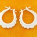 Bone Post Earrings - Flower Hoops