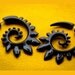 Fake Gauges - Black Horn Spade Spirals