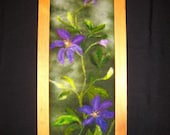 Needle Felt  Wall Hanging....Wool Fiber Art Framed Picture....Handmade Felting by sweetnola