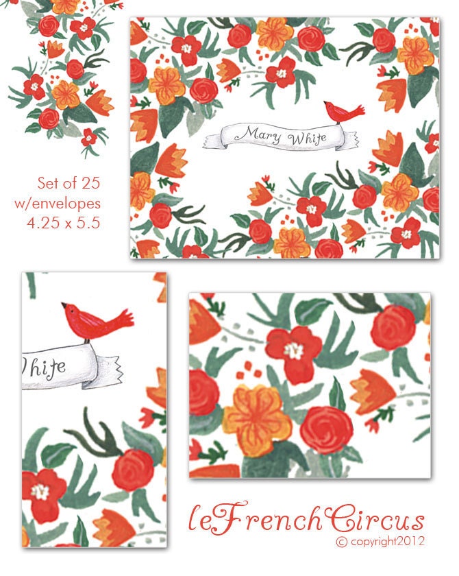 25 Personalized Garden Postcards
