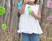 Last one size 3T, Ruffled tank in white