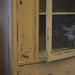 Vintage Shabby  Chic Country Grey and Dark Blue Green Cabinet