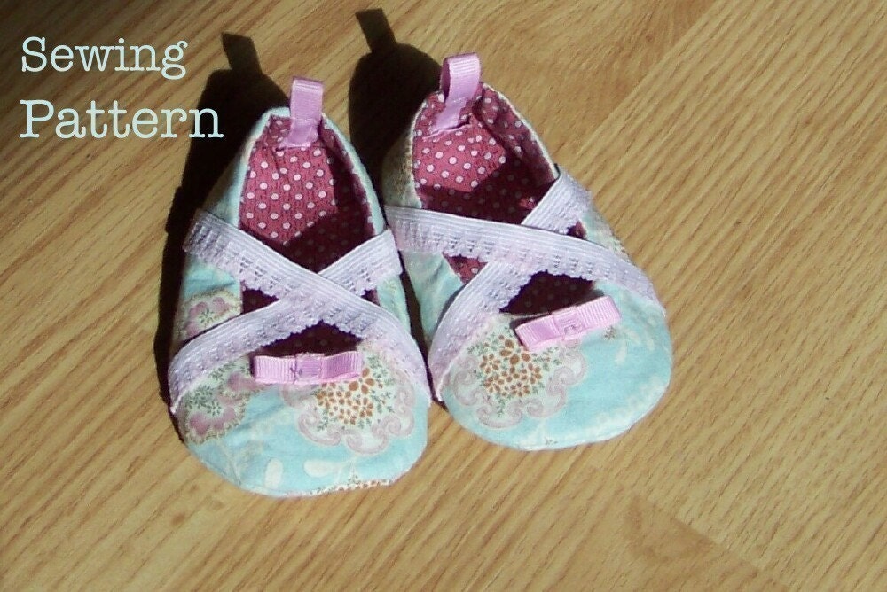 Angelina Ballerina Baby Girl Shoes PDF PATTERN- DIY -5 different sizes