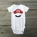 Luigi Video Game Baby Clothes - Super Mario Brothers - Nintendo Onesie