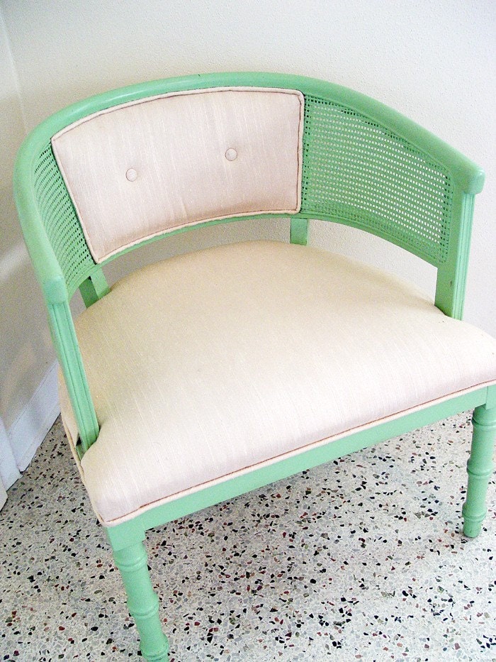 Featured in Etsy's Spring 2013 Lookbook - Mid Century Mint Club Chair - Lovely - Waiting for Pick Up - Check Inside for Store Discount