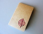 Pocket journal cahier notebook (Moleskine) - Embroidered Leaf