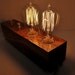 The Menlo Park Lamp- Dual Edison Bulb in Spalted Ambrosia Maple RESERVED